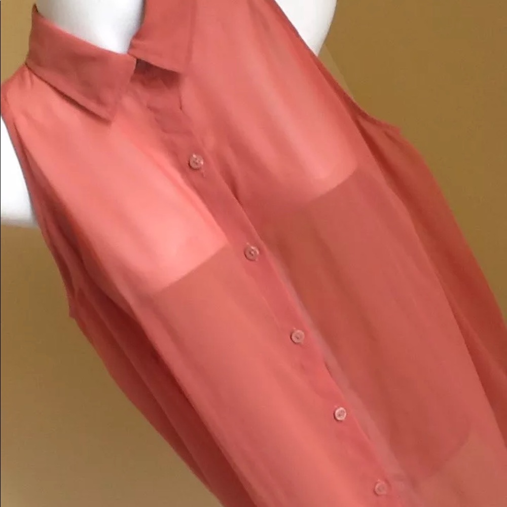 Kaii Long Sleeve open shoulder button down shirt